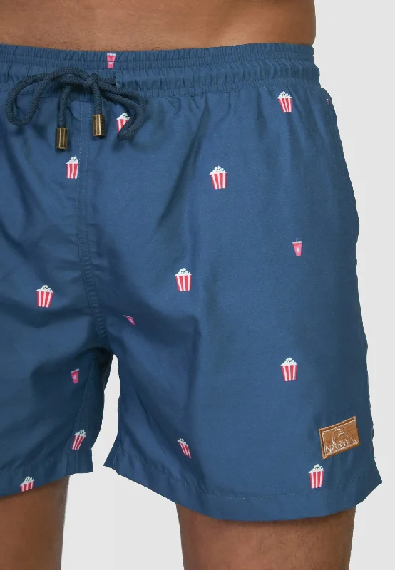 Men's Sustainable Recycled Material Swim Shorts for Eco - Conscious SwimmersPopcorn