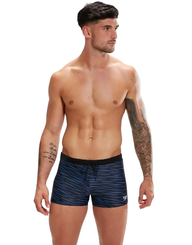 Men's Swim Shorts with Mesh - Paneled Sides for Enhanced BreathabilityValmilton Aquashort - Black/Blue