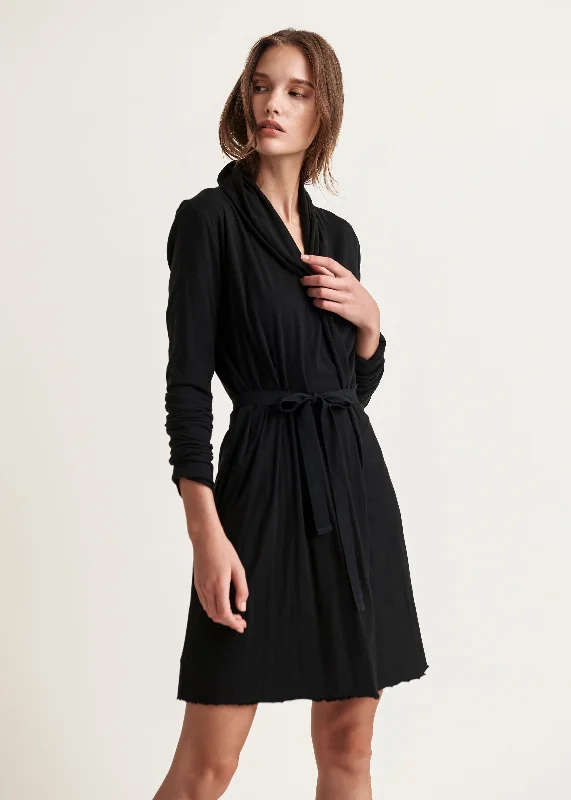 Men's robes with a waxed - cotton exterior​Double Layer Wrap Robe