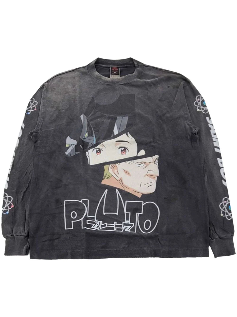 Leather men vest with studded details for a biker lookX Pluto Graphic-Print T-Shirt