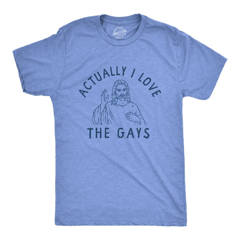 Men's plus - size pocket t - shirts with a classic lookActually I Love The Gays Men's T Shirt Men's plus - size pocket t - shirts with a classic lookActually I Love The Gays Men's T Shirt