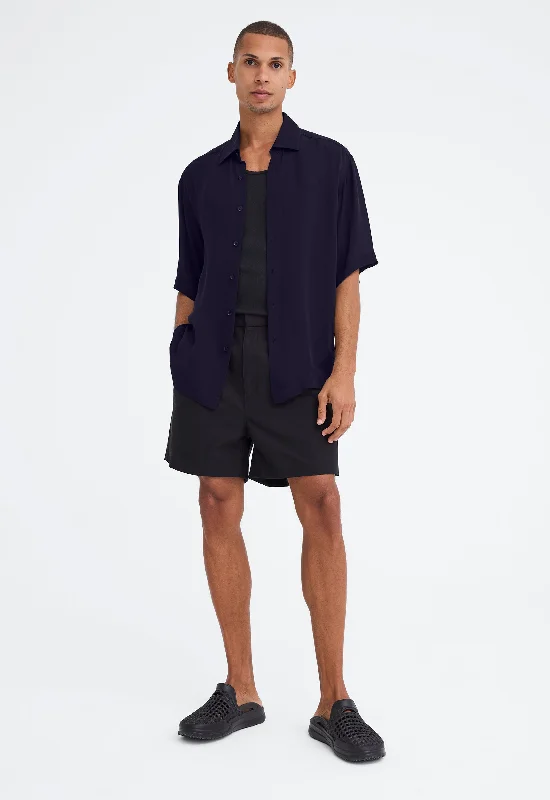 Men's formal - style silk blend polo shirts for special occasionsAero Shirt - Darkest Navy