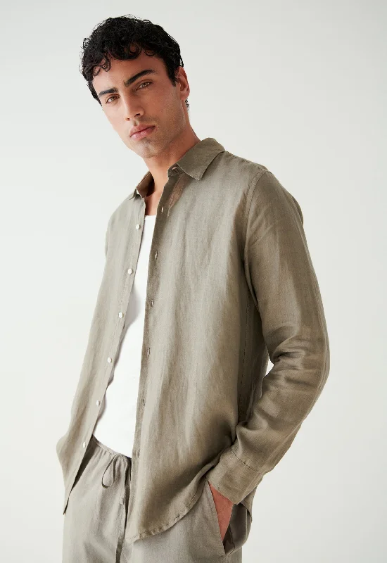 Men's button - down spread collar polo shirts for business casualAlex Shirt - Cora Grey