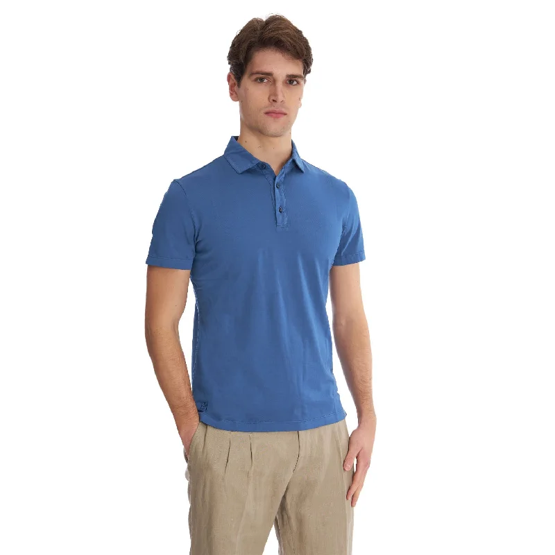 Men's color - block polo shirts with a bold fashion statementBLUETTE SHORT SLEEVE POLO