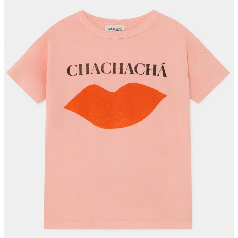 Men's slim - fit graphic t - shirts with vintage rock band printsBobo Choses Chachacha Kiss T-Shirt Men's slim - fit graphic t - shirts with vintage rock band printsBobo Choses Chachacha Kiss T-Shirt