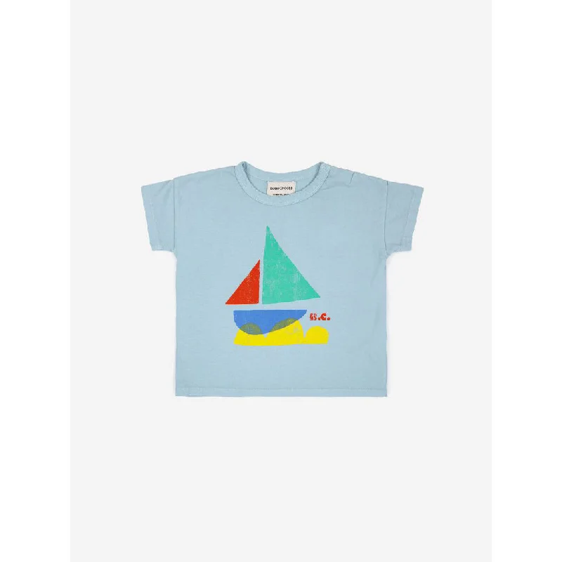 Men's thermal t - shirts with a high - neck design for cold weatherBobo Choses Multicolor Sail Boat T-Shirt Men's thermal t - shirts with a high - neck design for cold weatherBobo Choses Multicolor Sail Boat T-Shirt
