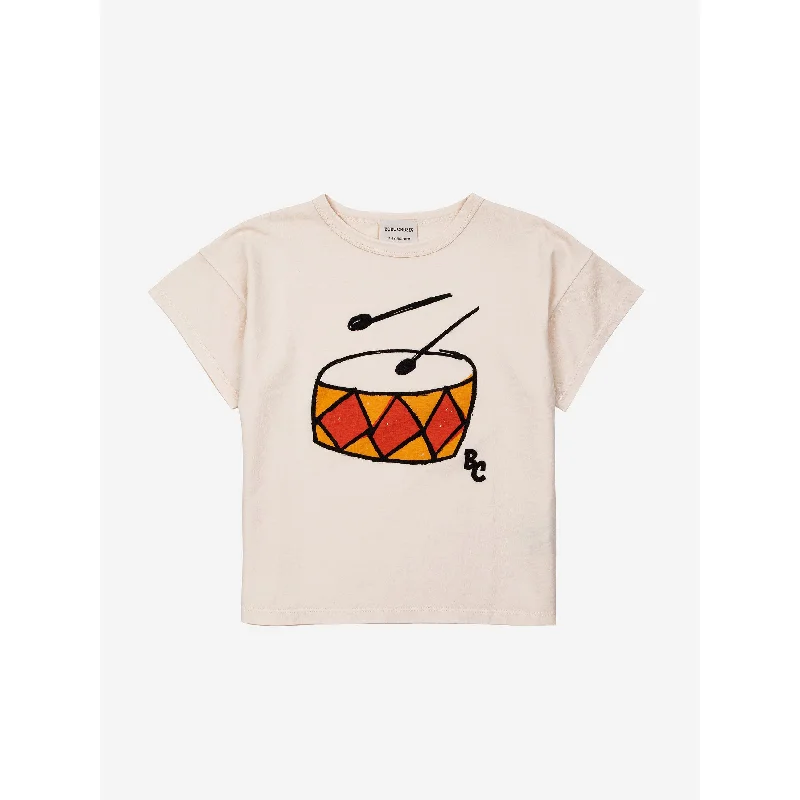 Men's lightweight performance t - shirts for running marathonsBobo Choses Play The Drum T-Shirt Offwhite Men's lightweight performance t - shirts for running marathonsBobo Choses Play The Drum T-Shirt Offwhite