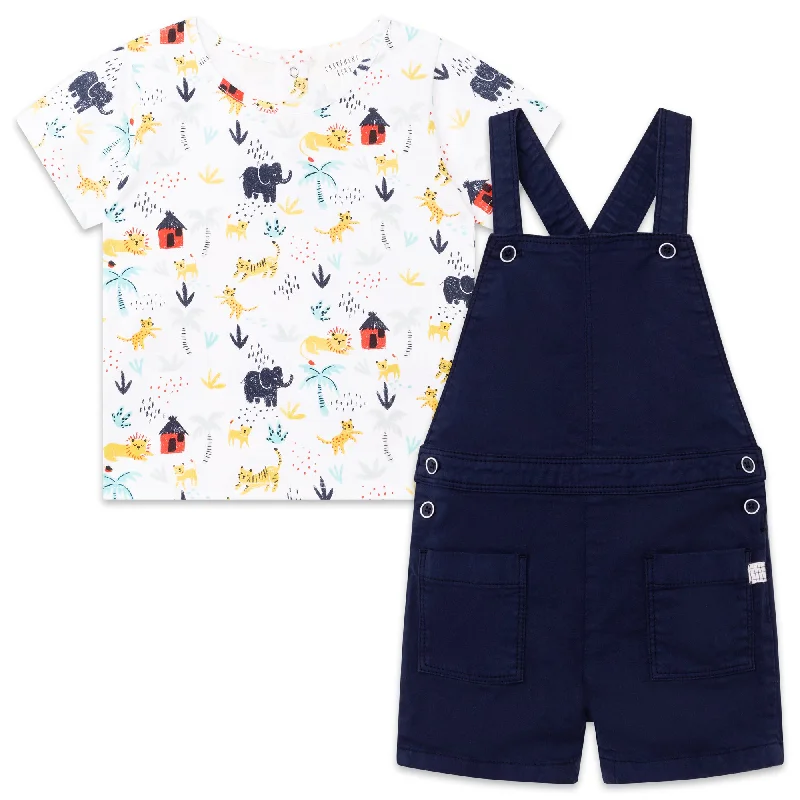 Men's printed Hawaiian t - shirts for tropical vacationsCarrément Beau T Shirt + Dungarees Set Spring 1 Infant White Blue Men's printed Hawaiian t - shirts for tropical vacationsCarrément Beau T Shirt + Dungarees Set Spring 1 Infant White Blue
