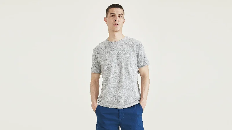 Men's luxury cashmere blend polo shirts in solid colorsCrewneck Tee, Slim Fit