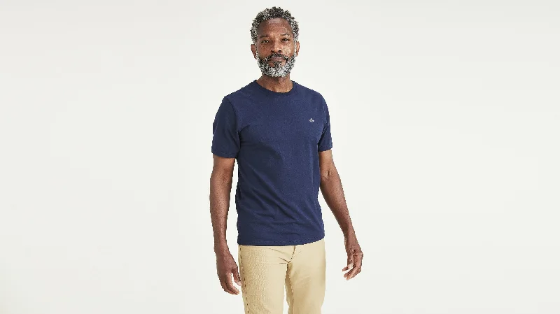 Men's jacquard woven polo shirts with intricate designsCrewneck Tee, Slim Fit