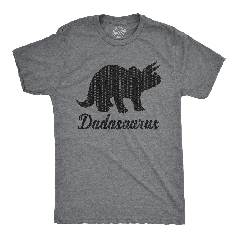 Men's short - sleeve linen t - shirts for summer beach outingsDadasaurus Men's T Shirt Men's short - sleeve linen t - shirts for summer beach outingsDadasaurus Men's T Shirt