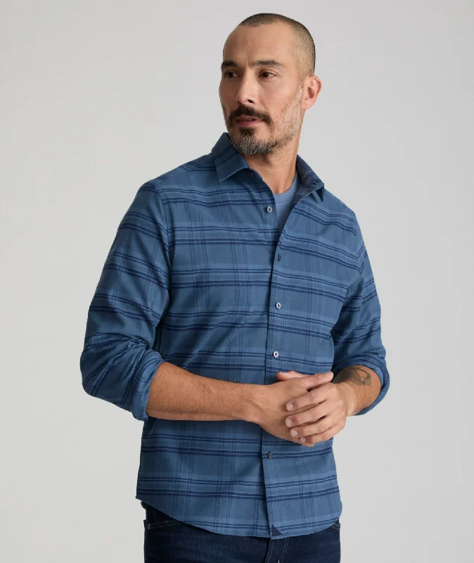 Men's jacquard woven polo shirts with intricate designsWrinkle-Free Performance Flannel Donnelly Shirt