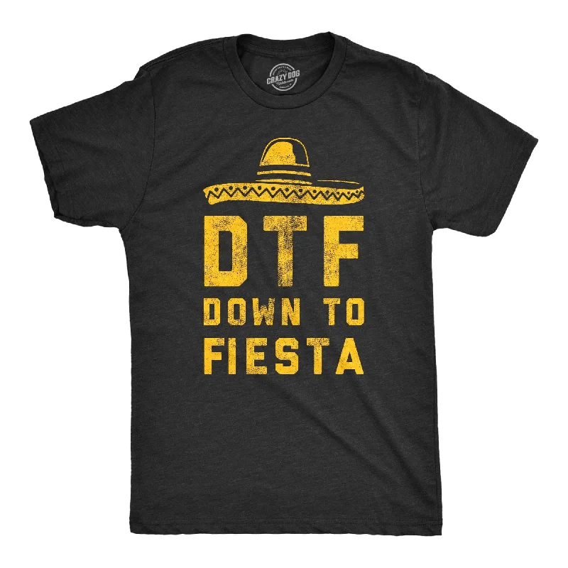 Men's short - sleeve linen t - shirts for summer beach outingsDTF Down To Fiesta Men's T Shirt Men's short - sleeve linen t - shirts for summer beach outingsDTF Down To Fiesta Men's T Shirt