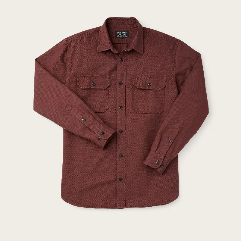 Men's thermal long sleeve base layer shirts for winter skiingCHINO TWILL SHIRT