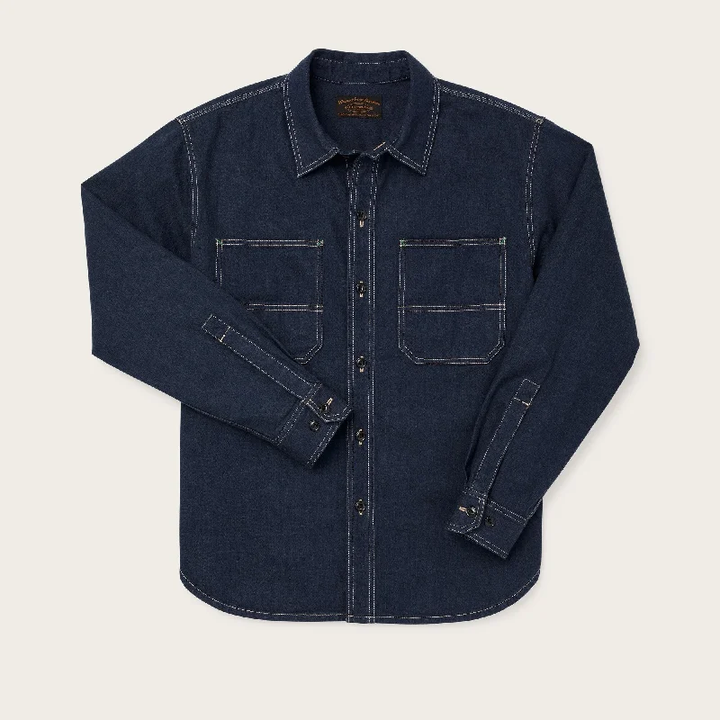 Men's thermal long sleeve base layer shirts for winter skiingCLARKSTON DENIM SHIRT