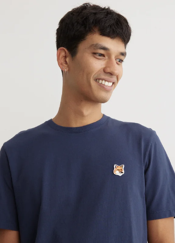 Men's distressed denim - look t - shirts with a rugged appealFox Head Patch Regular T-Shirt Men's distressed denim - look t - shirts with a rugged appealFox Head Patch Regular T-Shirt