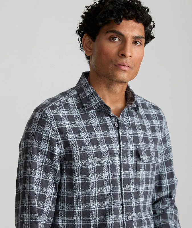 Men's UV - protected polo shirts for outdoor gardeningOrganic Cotton Plaid Flannel Shirt