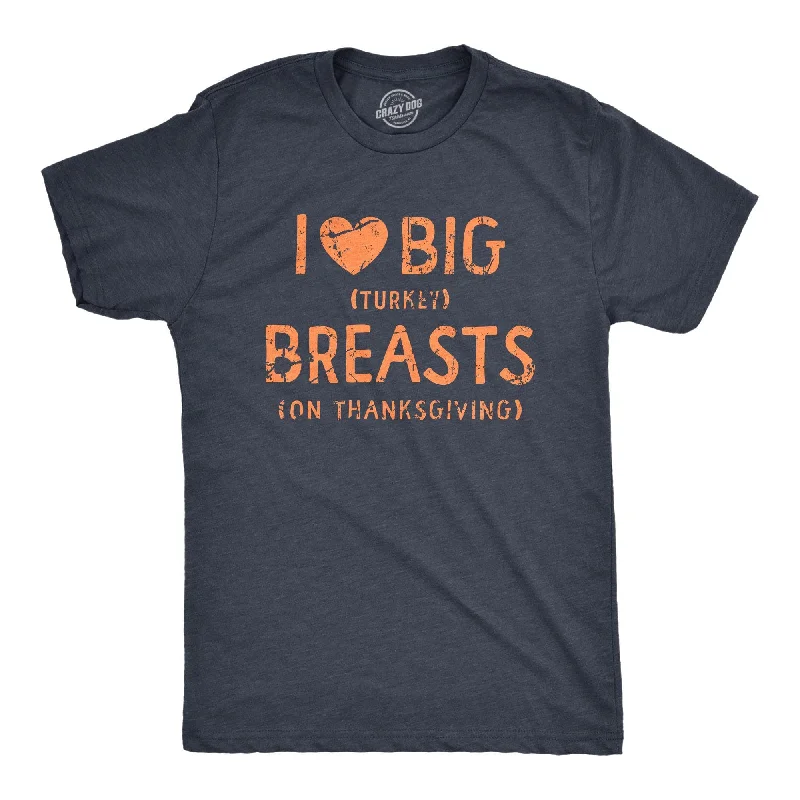 Men's printed Hawaiian t - shirts for tropical vacationsI Heart Big Turkey Breats Men's T Shirt Men's printed Hawaiian t - shirts for tropical vacationsI Heart Big Turkey Breats Men's T Shirt