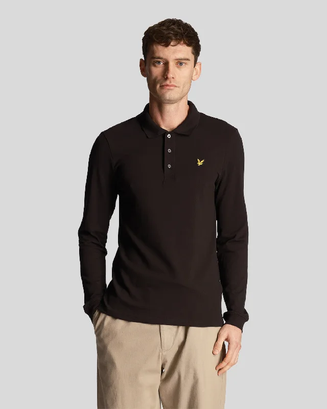 Men's button - down spread collar polo shirts for business casualLong Sleeve Polo Shirt Men's button - down spread collar polo shirts for business casualLong Sleeve Polo Shirt