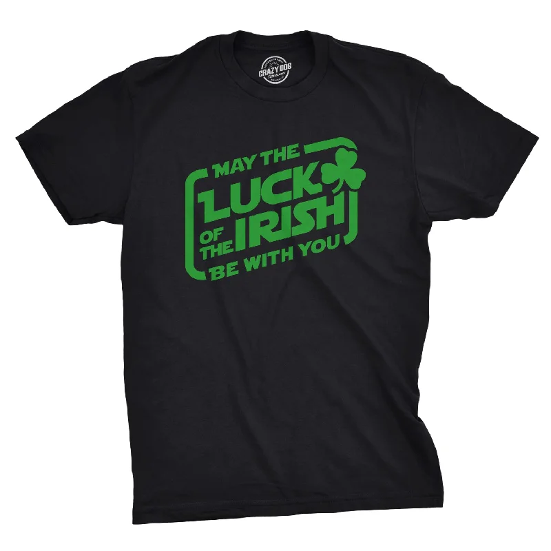 Men's slim - fit graphic t - shirts with vintage rock band printsMay The Luck Of The Irish Be With You Men's T Shirt Men's slim - fit graphic t - shirts with vintage rock band printsMay The Luck Of The Irish Be With You Men's T Shirt