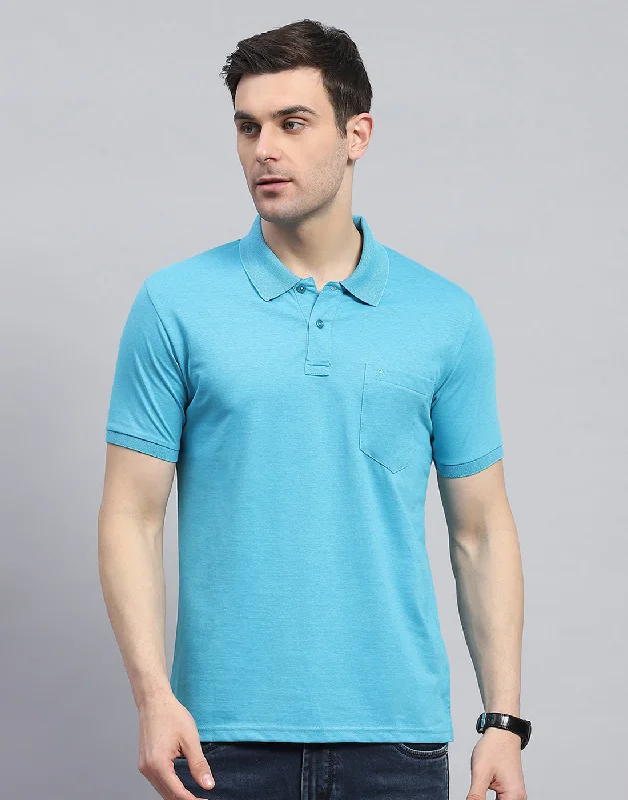 Men's luxury cashmere blend polo shirts in solid colorsMen Blue Solid Polo Collar Half Sleeve T-Shirt Men's luxury cashmere blend polo shirts in solid colorsMen Blue Solid Polo Collar Half Sleeve T-Shirt
