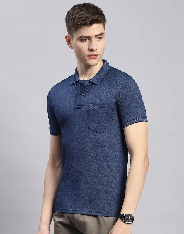 Men's budget - friendly basic polo shirts in multiple colorsMen Blue Solid Polo Collar Half Sleeve T-Shirt Men's budget - friendly basic polo shirts in multiple colorsMen Blue Solid Polo Collar Half Sleeve T-Shirt
