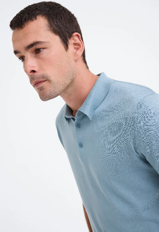 Men's antimicrobial polo shirts for odor - free daily wearPointier Polo - Lagoon