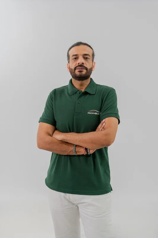 Men's UV - protected polo shirts for outdoor gardeningPolo Republica Men's PakWheels YZF Printed Short Sleeve Polo Shirt
