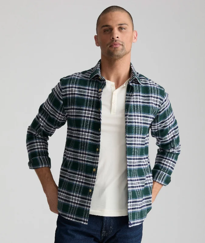 Men's plus size golf polo shirts in moisture wicking fabricFlannel Ray Shirt