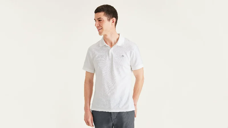 Men's stretchable athletic polo shirts for fitness workoutsRib Collar Polo (Big and Tall)