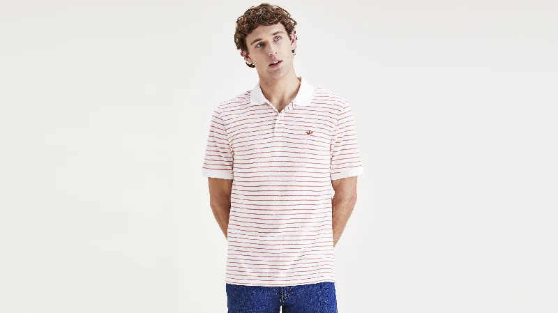 Men's lightweight performance polo shirts for tennis matchesRib Collar Polo, Slim Fit