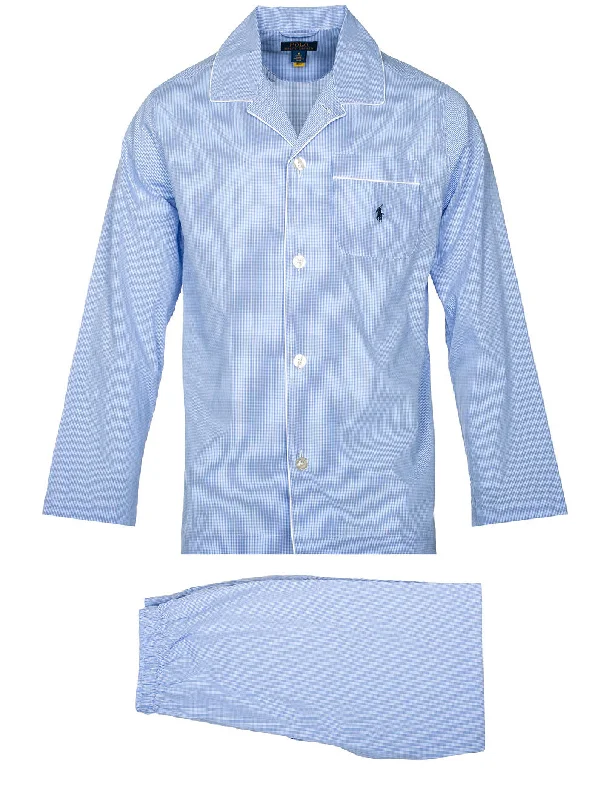Men's color - block polo shirts with a bold fashion statementCotton Pyjama Set Blue