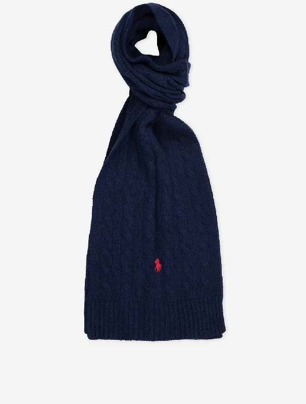 Men's luxury cashmere blend polo shirts in solid colorsWool Classic Cable Scarf Navy Men's luxury cashmere blend polo shirts in solid colorsWool Classic Cable Scarf Navy