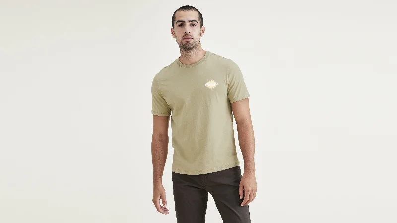 Men's button - down spread collar polo shirts for business casualScript Graphic Tee, Slim Fit Men's button - down spread collar polo shirts for business casualScript Graphic Tee, Slim Fit
