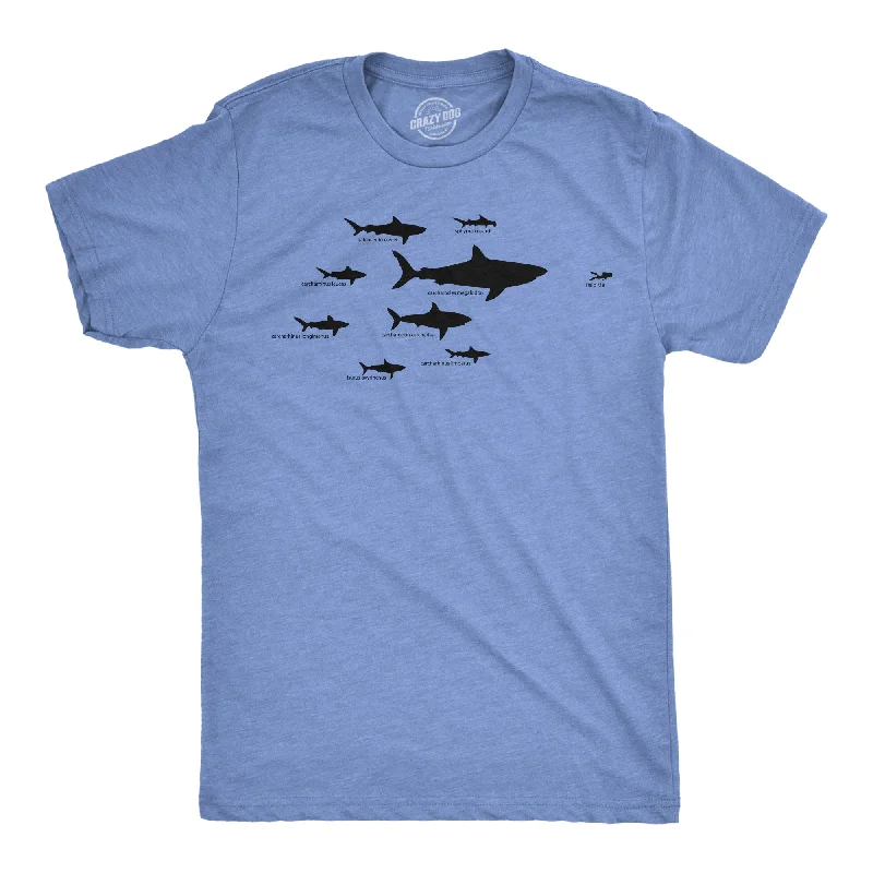 Men's tie - dye t - shirts with a bohemian styleShark Hierarchy Men's T Shirt