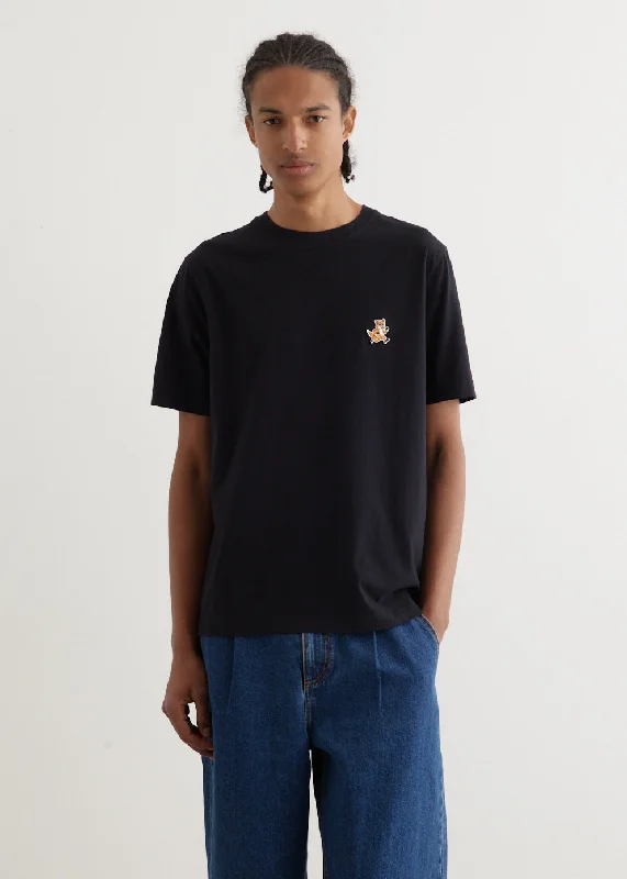 Men's short - sleeve linen t - shirts for summer beach outingsSpeedy Fox Patch Comfort T-Shirt Men's short - sleeve linen t - shirts for summer beach outingsSpeedy Fox Patch Comfort T-Shirt