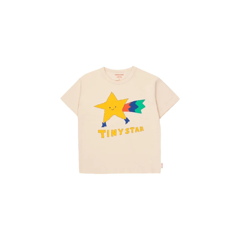 Men's antimicrobial t - shirts for odor - free freshness during travelTINYCOTTONS Tiny Star Tee Light Cream Men's antimicrobial t - shirts for odor - free freshness during travelTINYCOTTONS Tiny Star Tee Light Cream