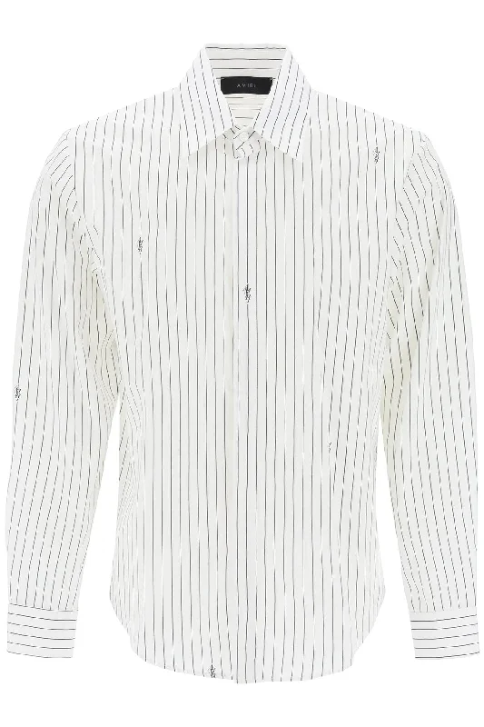 Men's smart - casual checkered t - shirts for semi - formal occasionsAmiri Men's Striped Shirt With Stagge Logo Men's smart - casual checkered t - shirts for semi - formal occasionsAmiri Men's Striped Shirt With Stagge Logo