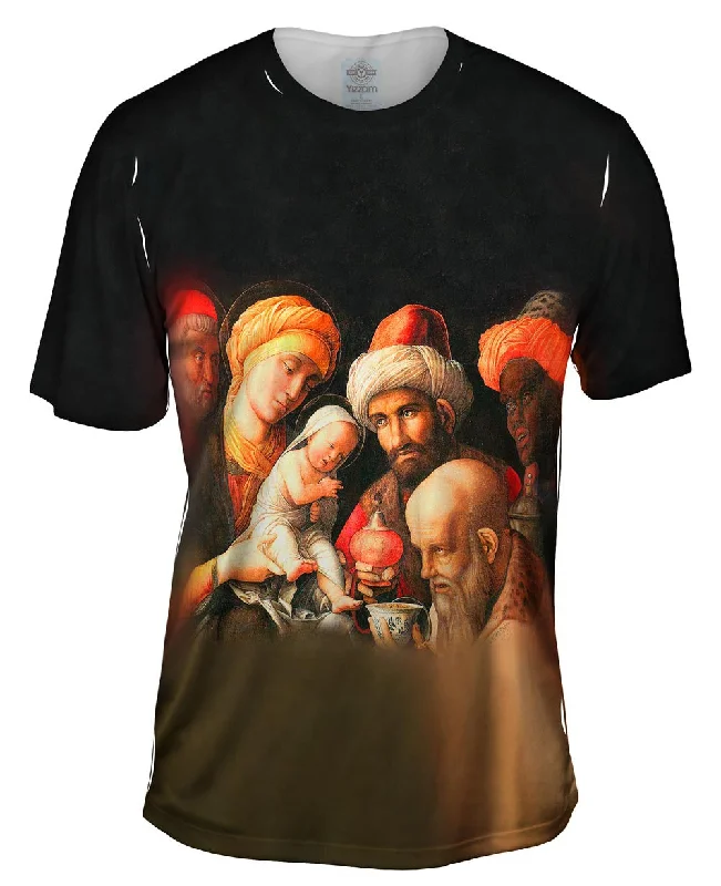 Men's organic cotton crew - neck t - shirts for everyday comfortAndrea Mantegna - "Adoration of the Magi" (1500) Men's organic cotton crew - neck t - shirts for everyday comfortAndrea Mantegna - "Adoration of the Magi" (1500)
