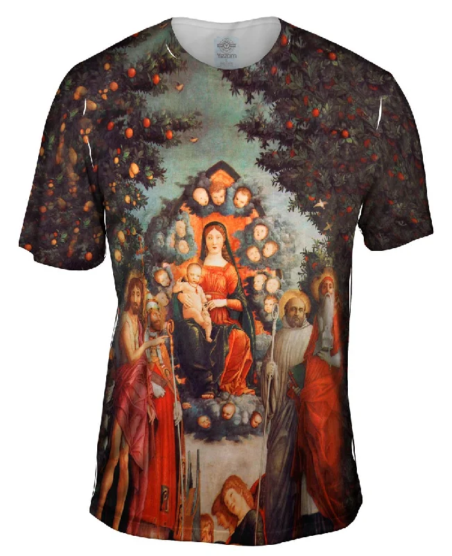 Men's antimicrobial t - shirts for odor - free freshness during travelAndrea Mantegna - "Madonna Mit Heiligen" (1497) Men's antimicrobial t - shirts for odor - free freshness during travelAndrea Mantegna - "Madonna Mit Heiligen" (1497)