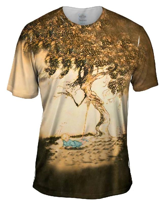 Men's ribbed t - shirts with a textured finish for added styleArthur Rackham - "Tree Boy" Men's ribbed t - shirts with a textured finish for added styleArthur Rackham - "Tree Boy"