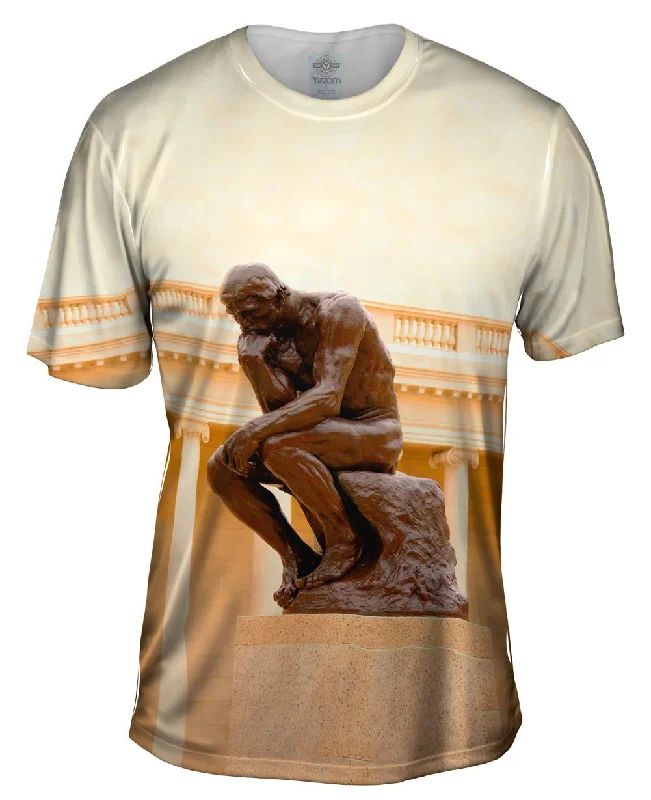 Men's distressed denim - look t - shirts with a rugged appealAuguste Rodin - "The Thinker" (1903) Men's distressed denim - look t - shirts with a rugged appealAuguste Rodin - "The Thinker" (1903)