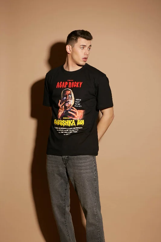 Men's slim - fit graphic t - shirts with vintage rock band printsBabushka Boi Oversized T-shirt Men's slim - fit graphic t - shirts with vintage rock band printsBabushka Boi Oversized T-shirt