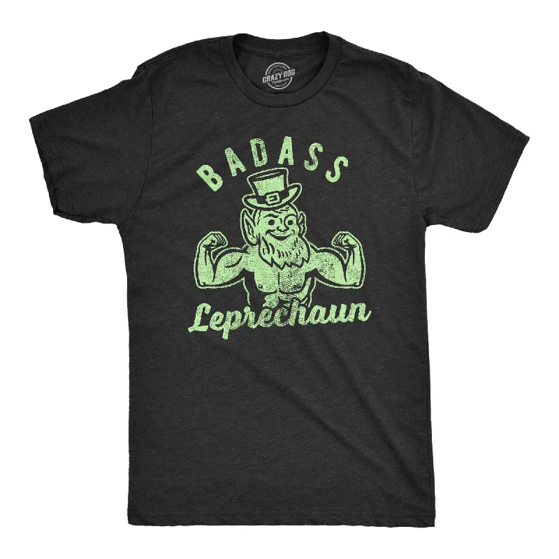 Men's smart - casual checkered t - shirts for semi - formal occasionsBadass Leprechaun Men's T Shirt Men's smart - casual checkered t - shirts for semi - formal occasionsBadass Leprechaun Men's T Shirt