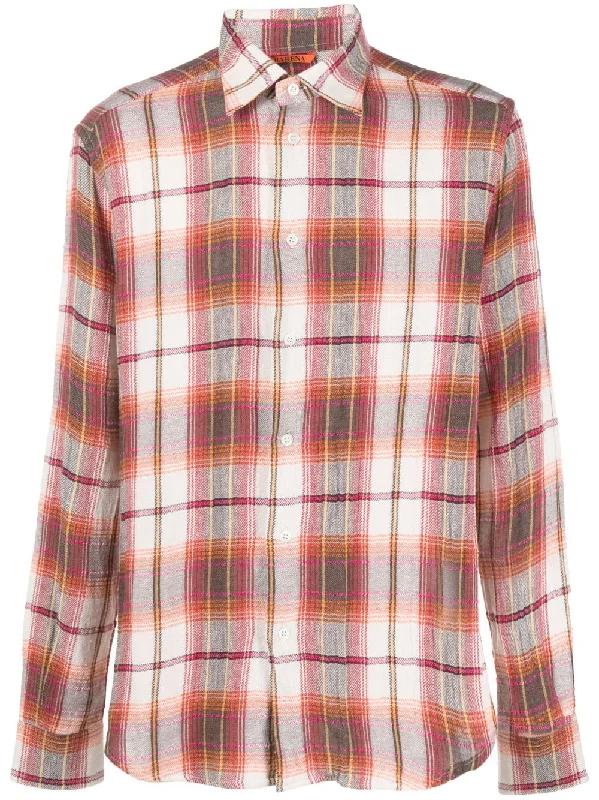 Men's smart - casual checkered t - shirts for semi - formal occasionsBarena Men's Shirts Men's smart - casual checkered t - shirts for semi - formal occasionsBarena Men's Shirts
