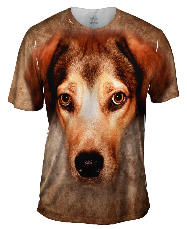 Men's moisture - wicking athletic t - shirts for intense workoutsBeagle Dog Face