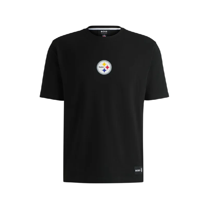 Men's UV - protection t - shirts for outdoor activities in the sunBOSS x NFL stretch-cotton T-shirt with special branding Men's UV - protection t - shirts for outdoor activities in the sunBOSS x NFL stretch-cotton T-shirt with special branding