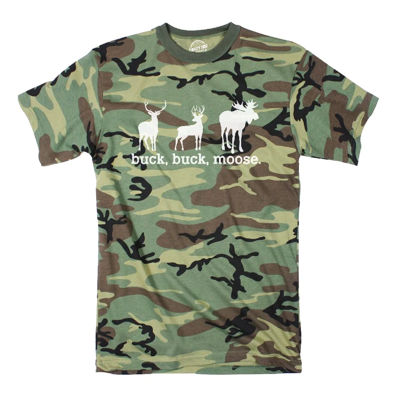 Men's short - sleeve linen t - shirts for summer beach outingsBuck Buck Moose Men's T Shirt Men's short - sleeve linen t - shirts for summer beach outingsBuck Buck Moose Men's T Shirt