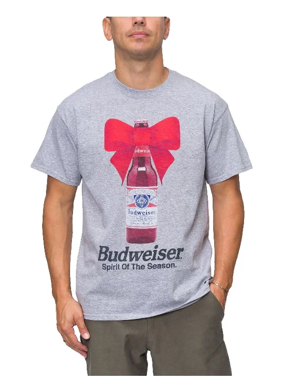 Men's organic cotton crew - neck t - shirts for everyday comfortBudweiser Mens Crew Neck Short Sleeve Graphic T-Shirt Men's organic cotton crew - neck t - shirts for everyday comfortBudweiser Mens Crew Neck Short Sleeve Graphic T-Shirt