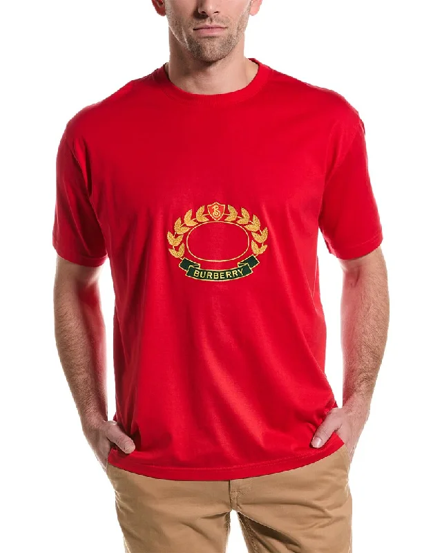 Men's organic cotton crew - neck t - shirts for everyday comfortBurberry Embroidered T-Shirt Men's organic cotton crew - neck t - shirts for everyday comfortBurberry Embroidered T-Shirt